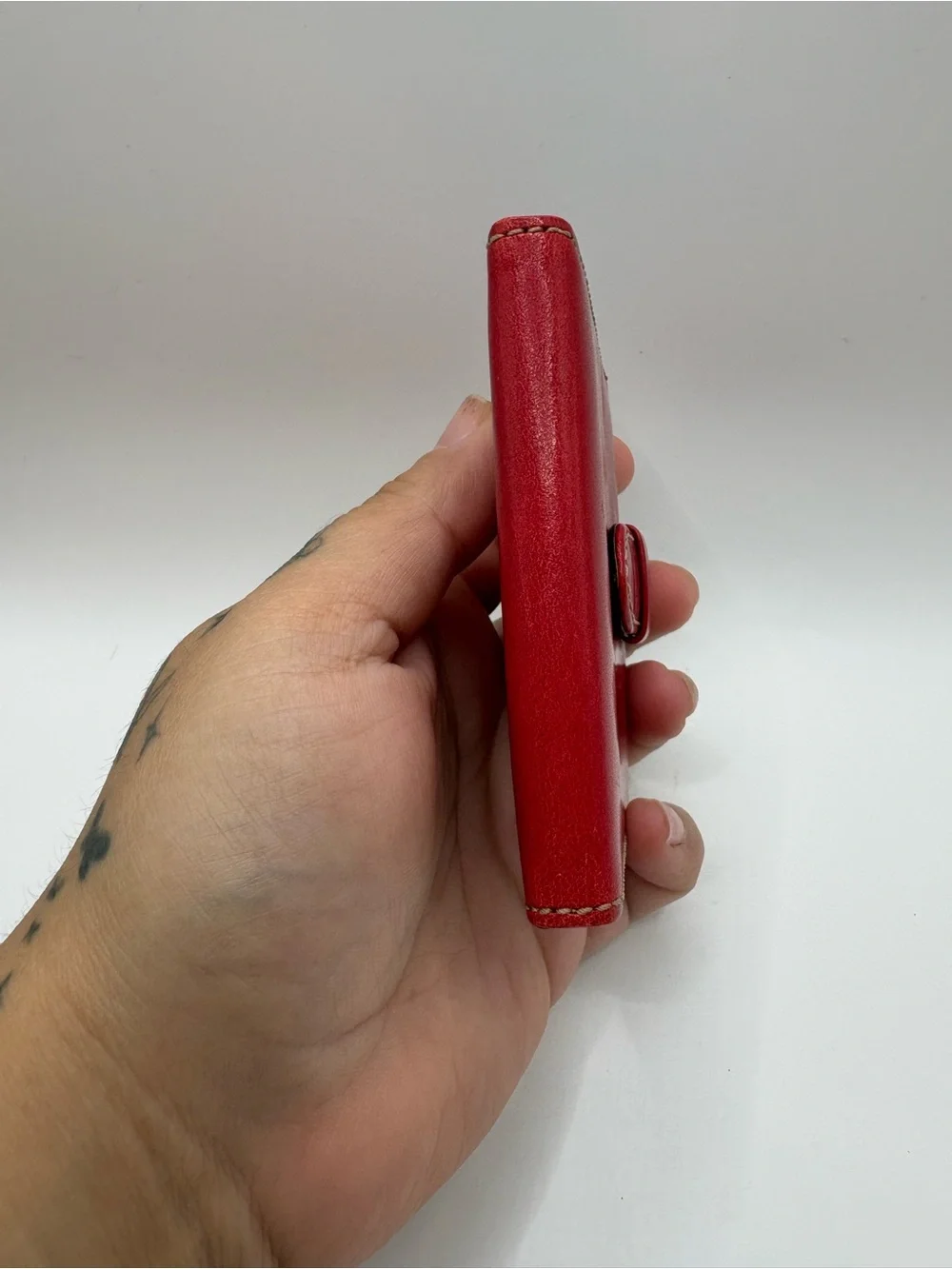 Kate Spade Red Leather Trifold Photo/Card Holder